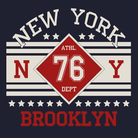 New york  typography fashion, t-shirt graphicsのイラスト素材