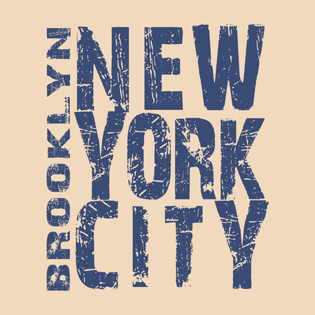 New york Brooklyn typography fashion, t-shirt graphicsのイラスト素材