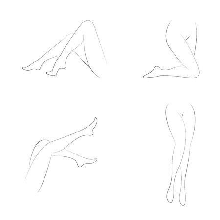 Female legs setのイラスト素材