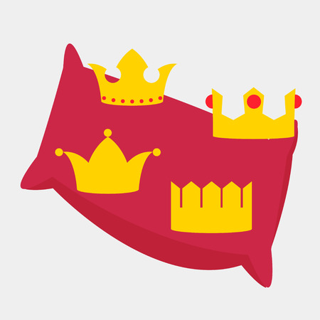 Gold Crowns Set - Set of gold crowns iconsのイラスト素材