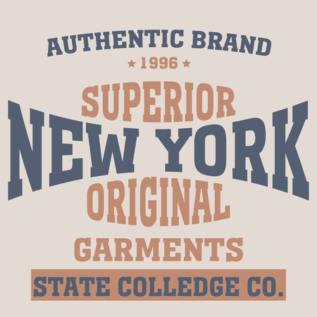 New york city typography, t-shirt graphics Brooklyn - vectorのイラスト素材