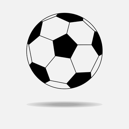 Simple style football. Soccer ball isolated on white backgroundのイラスト素材
