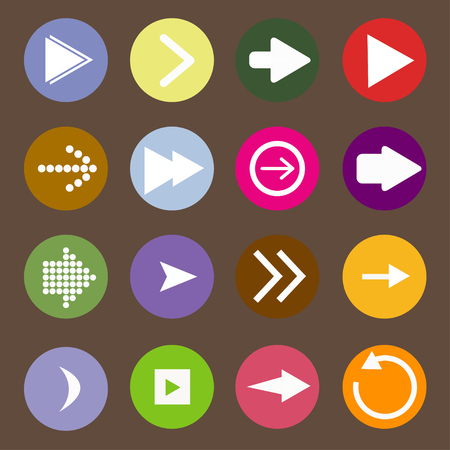 Arrow sign icon setのイラスト素材