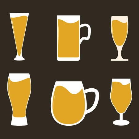 Different types of beerのイラスト素材