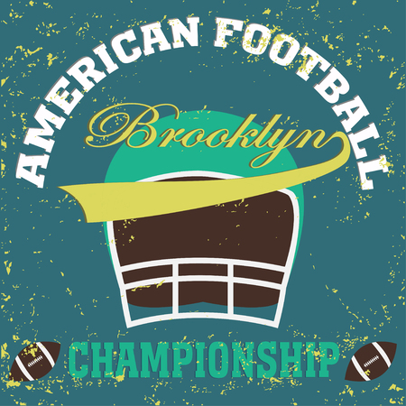 football brooklyn new yorkのイラスト素材