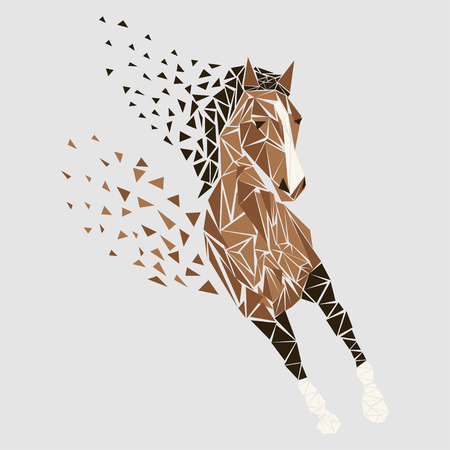 Horse particles iconのイラスト素材