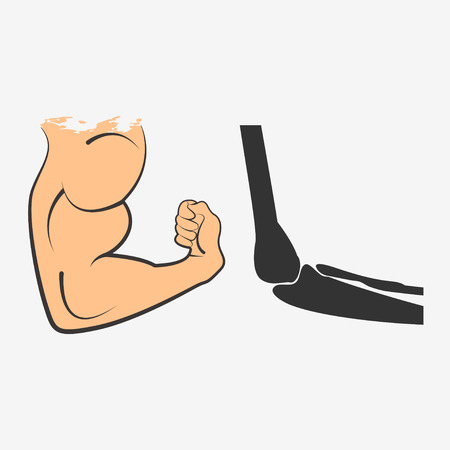 human elbow joint iconのイラスト素材