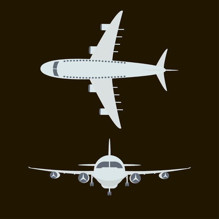 Large passenger airplaneのイラスト素材