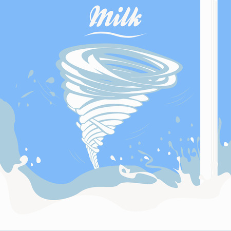 Swirling milk designのイラスト素材