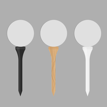 Black golf teesのイラスト素材