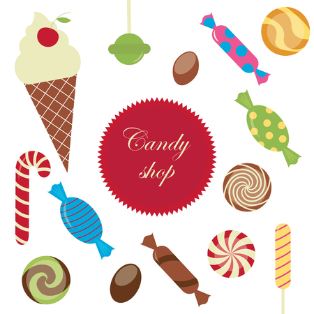 Sweet candy shopのイラスト素材