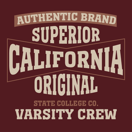 Los angeles California typographyのイラスト素材