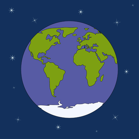 Globe planet. Vector illustration for web bannerのイラスト素材