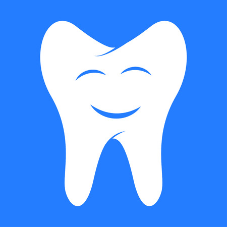 Smiling tooth, dental design vectorのイラスト素材