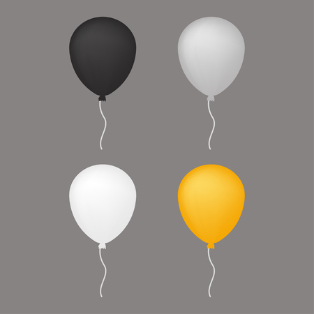 Vector illustration of a balloon setのイラスト素材