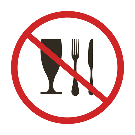Do not eat and drink design vector iconのイラスト素材