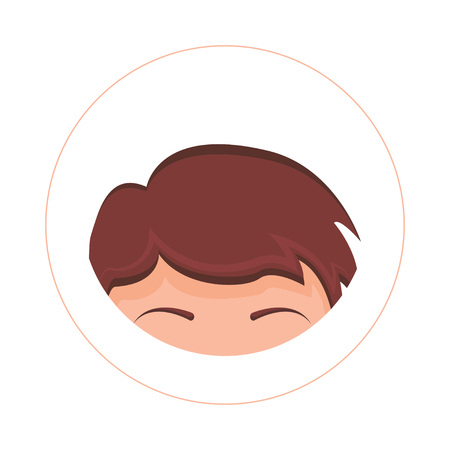 Human hair, forehead and eyebrows vector designのイラスト素材
