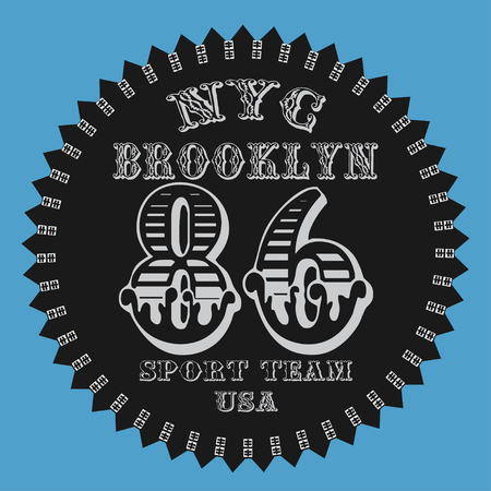 New York Brooklyn Sport wear typography emblemのイラスト素材