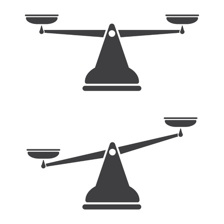 Scales icon. Libra vector compare botanical design illustrationのイラスト素材