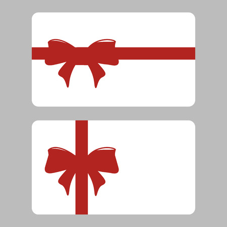 Gift card with ribbon set design vector illustrationのイラスト素材