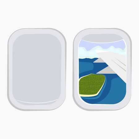 Aircraft Windows,airplane windows,window of airplane vector illustrationのイラスト素材