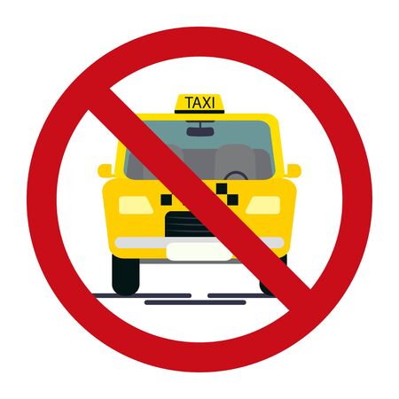 No parking sing taxi design vector carのイラスト素材