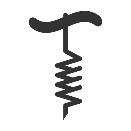 Cork screw icon illustration vector design openerのイラスト素材