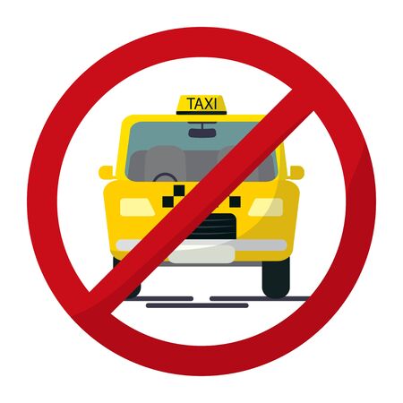Cab sing No parking sing taxi design vector illustration carのイラスト素材