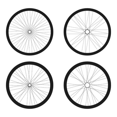 Bicycle tires set vector illustration design isolatedのイラスト素材