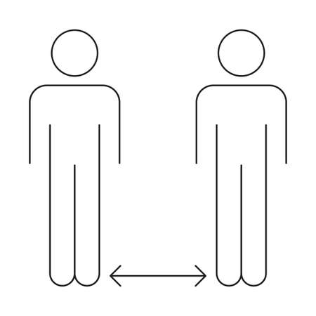 Social distancing icon illustration design isolatedのイラスト素材