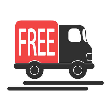 Free delivery icon.shipping delivery truck vector illustration designのイラスト素材