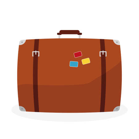Retro suitcase and travel icon vector illustration designのイラスト素材