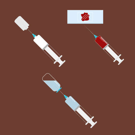 Vaccination icon Blood test virus set vector illustration designのイラスト素材