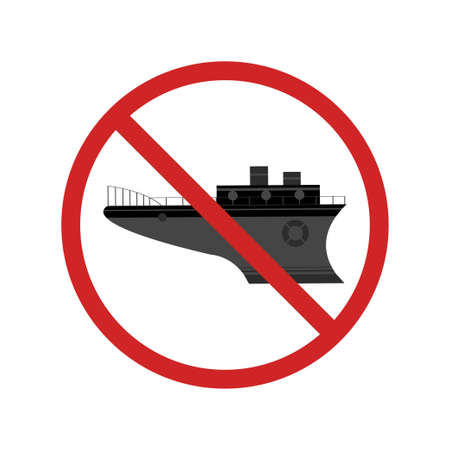 no warship sign go away icon vector illustration designのイラスト素材