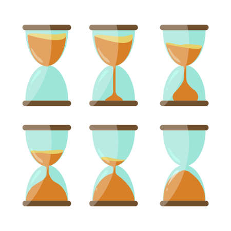 Hourglasses set vector illustration design isolated timerのイラスト素材
