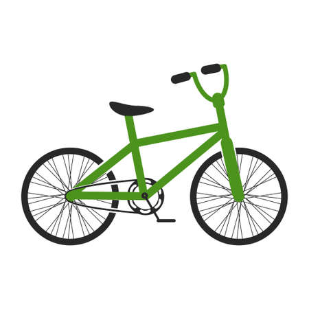 Green bike. Bicycle icon vector illustration design isolated conceptのイラスト素材