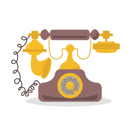 Retro telephone icon vector illustration design isolatedのイラスト素材