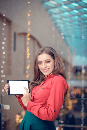young business woman is in a trademarkの写真素材