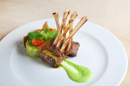 Rack of veal, mutton ribsの写真素材