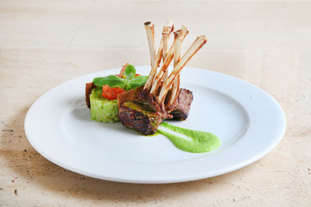 Rack of veal, mutton ribsの写真素材