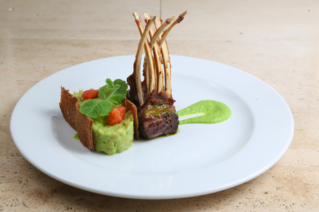 Rack of veal, mutton ribsの写真素材