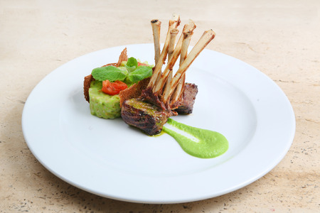 Rack of veal, mutton ribsの写真素材