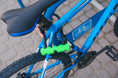 Bicycle U-lockの写真素材