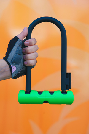 Bicycle U-lockの写真素材