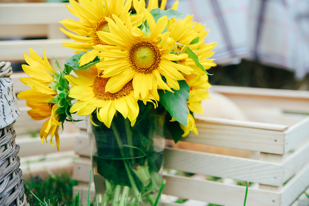 Bouquet of sunflowersの写真素材