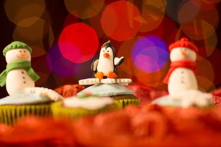 christmas cupcakesの写真素材
