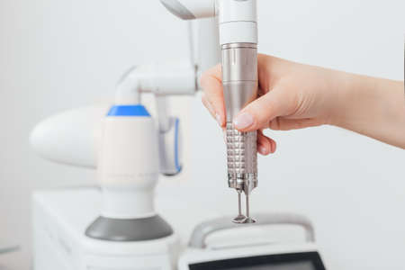 Laser epilation equipment in beauty salon. Hardware cosmetologyの写真素材