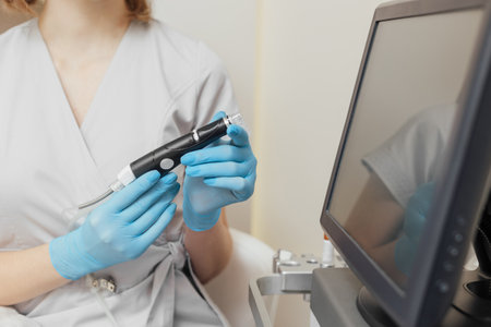 Cleaning, lifting, rejuvenation, moisturizing treatment machine in beauty clinic.