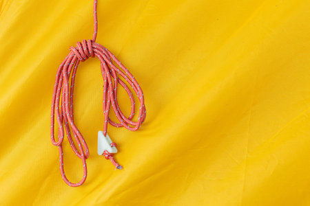 Close up Camping Tents tension cordの写真素材