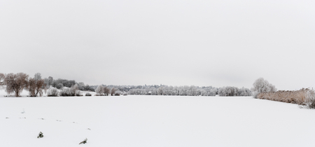 Panorama of winter landscape.の写真素材